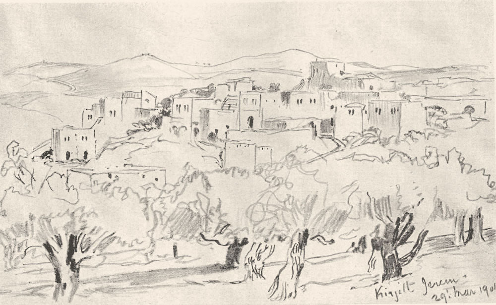 ISRAEL. Kirjath-Jearim 1902 old antique vintage print picture